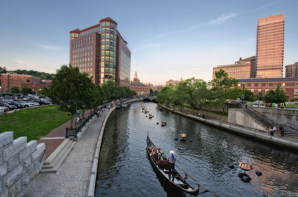 WaterFire-river at dusk